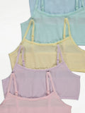 5 x Girls Crop Tops First Bra White Pastel Slogan Underwear Age 4 - 15 Years
