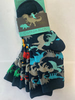 3 Pairs Boys Girls Socks Fast Food Football Dinosaurs Camo Gamer Gaming