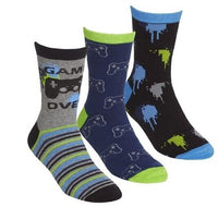 3 Pairs Boys Girls Socks Fast Food Football Dinosaurs Camo Gamer Gaming