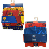 2 x Boys Football Paris Barcelona Boxers Shorts Pant Trunks Age 2 - 3 Years