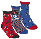 3 Pairs Boys Girls Socks Fast Food Football Dinosaurs Camo Gamer Gaming