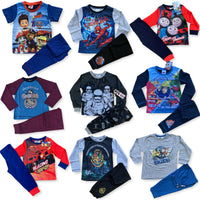 Boys Character Pyjamas Top & Long Bottoms Baby Age 1 - 8 Years