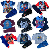 Boys Character Pyjamas Top & Long Bottoms Baby Age 1 - 8 Years