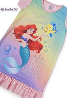 Girls Disney Ariel The Little Mermaid Nightdress Nightie Pyjamas Age 3 - 10 Years