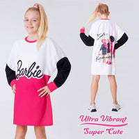 Girls Barbie Sweatshirt Dress Jumper