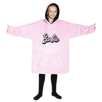 Girls Barbie or Lol Surprise Dolls Oversized Fleece Hoodie Poncho Hoody Hooded Sweatshirt Jumper