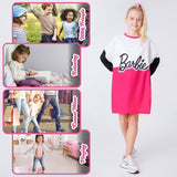 Girls Barbie Sweatshirt Dress Jumper