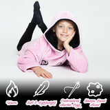 Girls Barbie or Lol Surprise Dolls Oversized Fleece Hoodie Poncho Hoody Hooded Sweatshirt Jumper