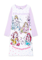 Girls Disney Princess Long Sleeve Nightdress Nightie Pyjamas Age 2-4 Years