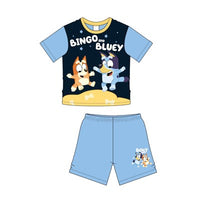 Boys Bluey and Bingo Short Pyjamas Blue Top and Shorts Baby Age 1 - 5 Years