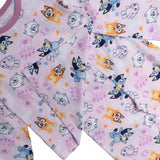 Bluey Bingo Trouser Pyjamas Girls Long Sleeve Pjs Nightwear Toddler Kids Pink