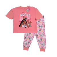Disney Moana Girls Pyjamas Pjs Nightwear Top Trousers Short Sleeve HeiHei Pua