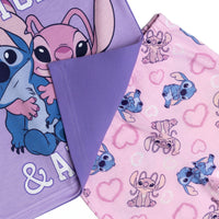 Girls Lilo Stitch and Angel Long Frilly Pyjamas Age 2 - 10 Years