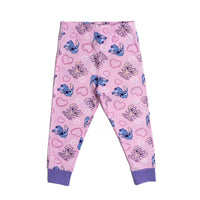 Girls Lilo Stitch and Angel Long Frilly Pyjamas Age 2 - 10 Years