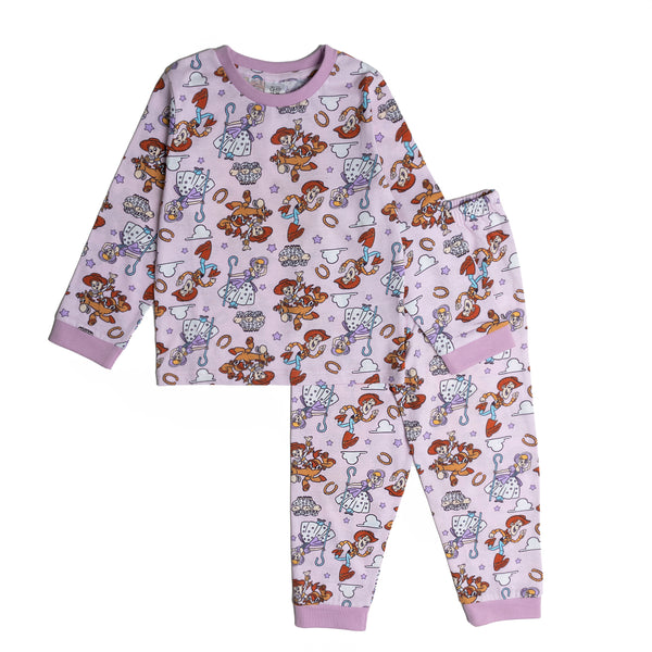 Disney Toy Story Trouser Pyjamas Girls Long Sleeve Pjs Nightwear Baby Kids Jessie Bo Peep Pink