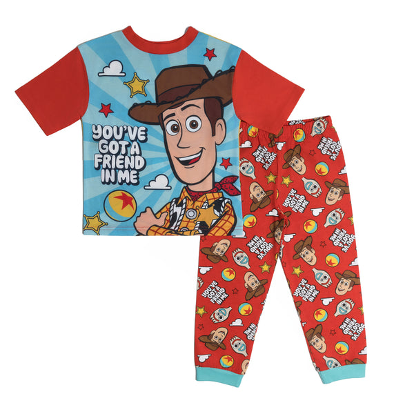 REVERSIBLE Boys Toy Story Woody Buzz Lightyear Pyjamas Pjs