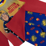 Fireman Sam Boys Pyjamas Pjs Nightwear Long Sleeve Top Trousers Kids