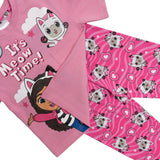 Gabby’s Dollhouse Girls Pyjamas Pandy Paws Pjs Nightwear Trousers Short Sleeve Top