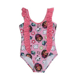 Gabby’s Dollhouse Girls Swimsuit Swimming Costume Swimwear Kids Children Pink One Piece