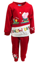 Baby Boy Snow Day George Pig Tracksuit Peppa 2 Piece Sweatshirt and Joggers