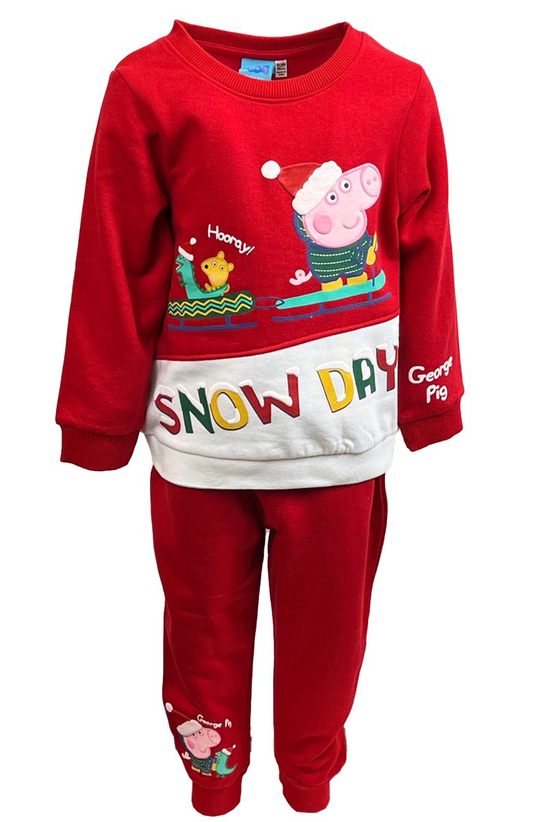 Pantalon De Jogging Peppa Pig George - Garçon, Vert Dinosaure, Taille élastique, Poches, Licence Officielle