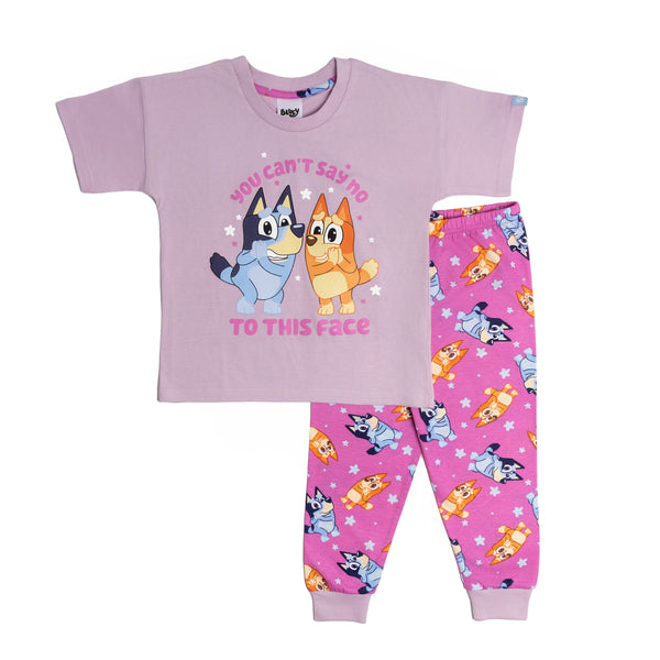 Bluey Girls and Bingo Short Sleeve Top Long Trousers Pyjamas Pjs Nightwear
