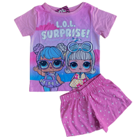 Girls LOL Surprise Dolls Pyjamas Short PJs Sets with Glitter Detail