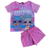 Girls LOL Surprise Dolls Pyjamas Short PJs Sets with Glitter Detail