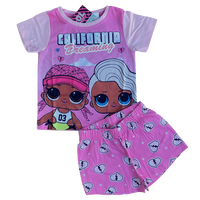 Girls LOL Surprise Dolls Pyjamas Short PJs Sets with Glitter Detail