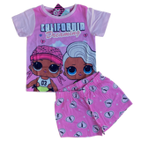 Girls LOL Surprise Dolls Pyjamas Short PJs Sets with Glitter Detail