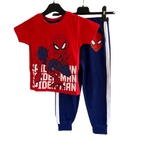 Boys Spiderman Short Sleeve Long Leg Pyjamas Spider-Man