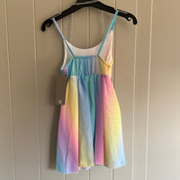 Girls Multicoloured Strappy Floaty Summer Dress with Matching Bag