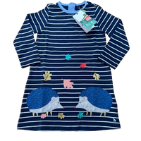 Girls Hedgehog Long Sleeve Dress Age 3-12 Years RRP £29.95