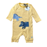 Baby Boys Yellow Dinosaur Sleepsuit Babygrow Romper 0-1 Month