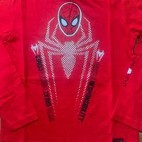 Boys Red Spider-Man Spiderman Long Sleeve Top