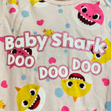 Girls Baby Shark Short Sleeve Pyjamas Cotton Pink Doo Doo Doo Age 2-5 Years