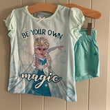 Girls Disney Frozen Be Your Own Magic Short Sleeve Pyjamas Elsa Age 2-8 Years