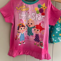 Girls Cocomelon Short Sleeve Pyjamas Cotton Age 2-4 Years