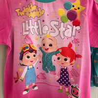 Girls Cocomelon Short Sleeve Pyjamas Cotton Age 2-4 Years