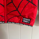 Boys Spider-Man Padded Hooded Jacket with Detachable Mittens Spidey Puffer Coat Spiderman Puffa Age 3-8 Years