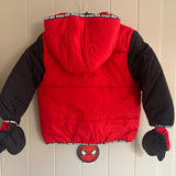 Boys Spider-Man Padded Hooded Jacket with Detachable Mittens Spidey Puffer Coat Spiderman Puffa Age 3-8 Years