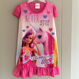 Girls Barbie Nightdress Nightie Pyjamas Age 2 - 10 Years