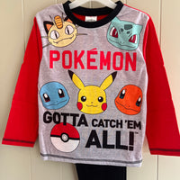 Boys Pokemon Long Pyjamas Pokémon Age 3 - 12 Years