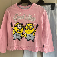 Girls Minions Short and Long Pyjamas Age 2 - 10 Years