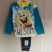 Boys Spongebob Squarepants Long Pyjamas Age 3 - 10 Years