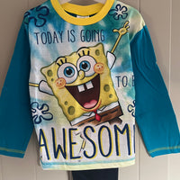 Boys Spongebob Squarepants Long Pyjamas Age 3 - 10 Years