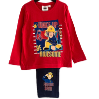 Boys Fireman Sam Pyjamas Short & Long PJs Age 2 - 10 Years