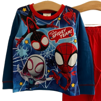 Boys Marvel Spidey and His Amazing Friends Long Pyjamas Age 1 - 5 Years