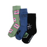 Minecraft Socks Boys Multipack 3 Pairs Creeper Kids
