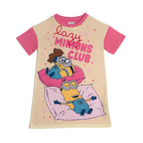 Minions Girls Short Sleeve Nightdress Nightie Pyjamas Pjs Kids